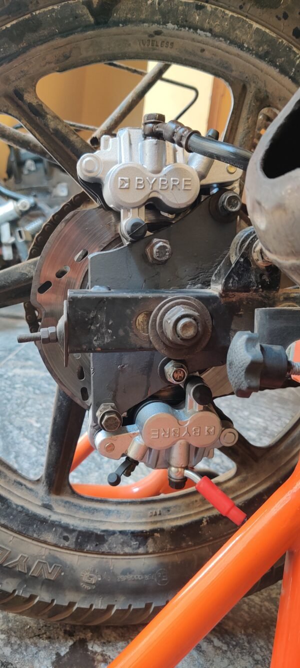 TVS Apache hand brake setup for stunt riding and wheelie control